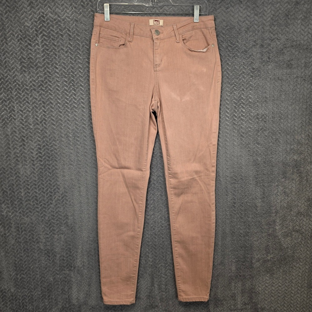 LEI Skinny Jeans Womens 11 Regular Dusty Rose Mauve Pink Mid Rise Stretch Denim